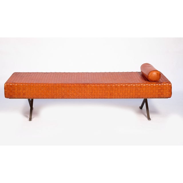 Enzo Mari “Sigmund” Daybed for Driade — Braided Leather, Steel & Wood — Italy, Late 20th Century For Sale In New York - Image 6 of 10
