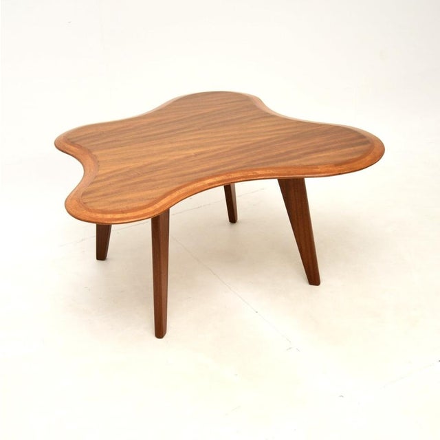 Vintage Walnut Cloud Coffee Table by Neil Morris for Morris of Glasgow, 1950s For Sale - Image 11 of 11