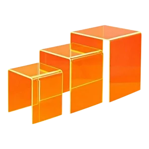 Neon Orange Side Tables - Set 3