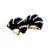 Metal 1960 Estate Blue Agate & 14K Gold Ribbed Clip-On Earrings For Sale - Image 7 of 9