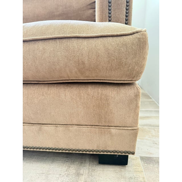 2000 - 2009 Restoration Hardware Collins Sofa & Chase Set With Nailhead Trim For Sale - Image 5 of 14