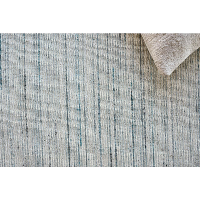 Textile Exquisite Rugs Carmen Handmade PET Yarn Blue Rug-9'X12' For Sale - Image 7 of 8