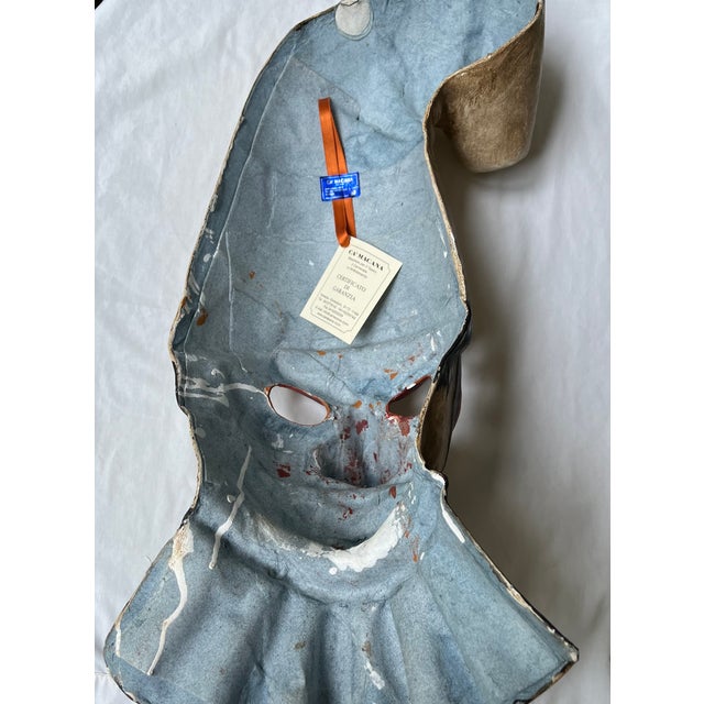 Antique White Collection of 8 Vintage Carnival Masks, Handmade in Venice For Sale - Image 8 of 18