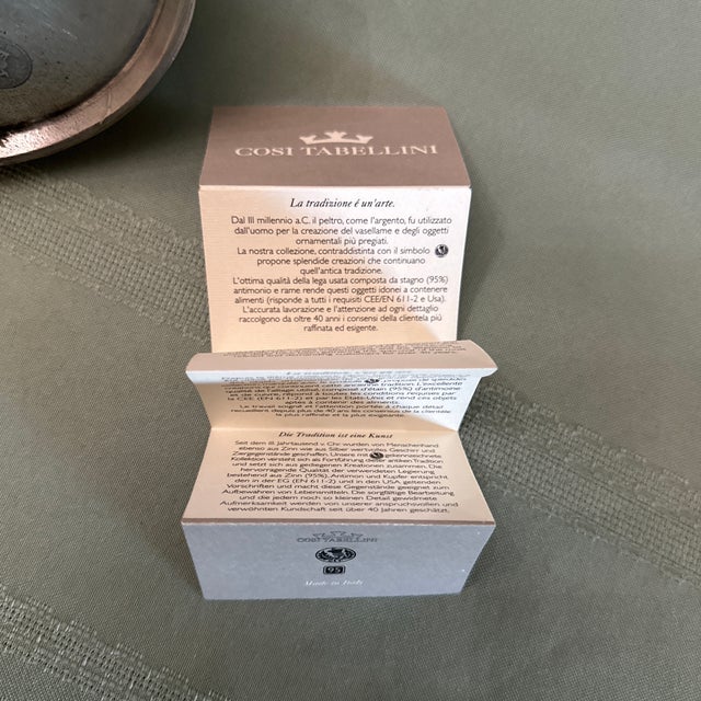 Metal Beautiful Cosi Tabellini Distressed Rustic Pewter Pitcher For Sale - Image 7 of 12