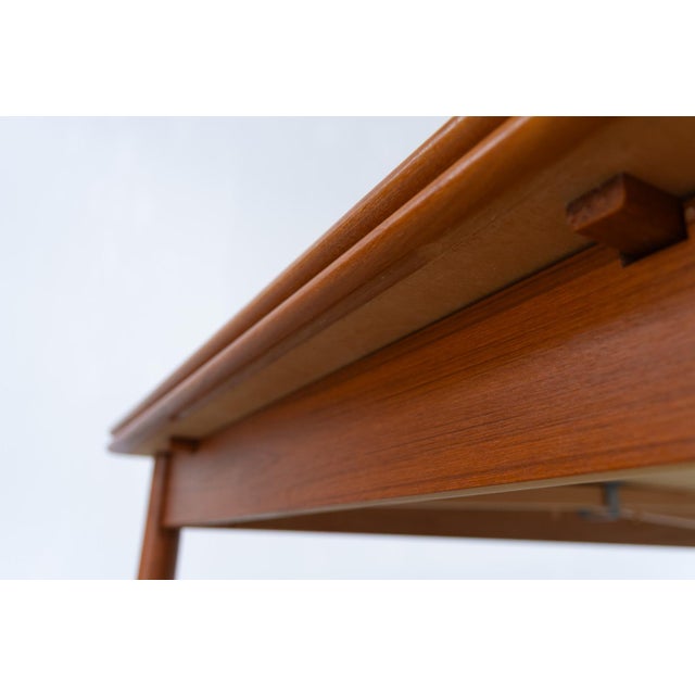 Brown Danish Mid-Century Extendable Teak Dining Table, 1960s For Sale - Image 8 of 18