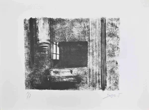 Jacques Busse, The Window, Lithograph, Mid-20th Century