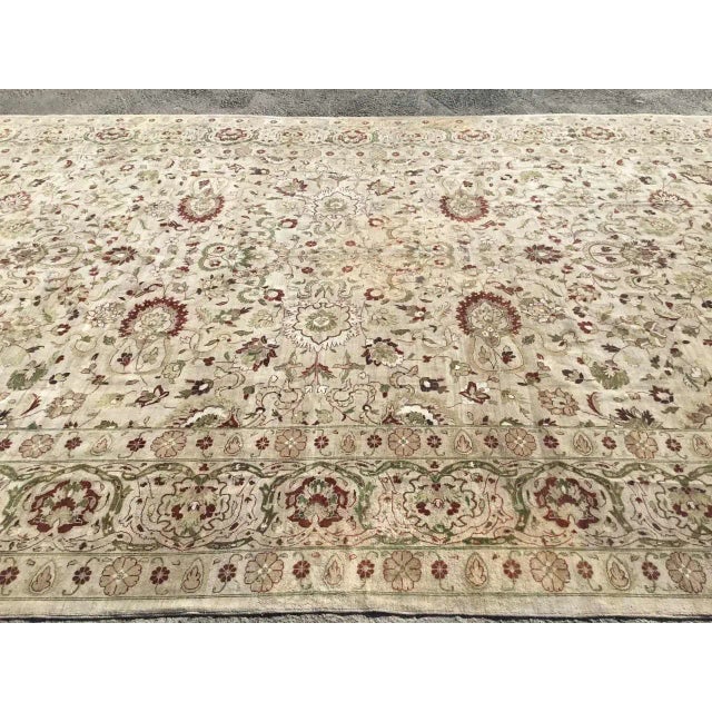 Circa 1920 One of a Kind Vintage Over-Sized Oushak Rug - 14' X 24' For Sale - Image 4 of 12