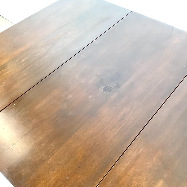 American Empire-Style Walnut Drop-Leaf Gate-Leg Table With Single Drawer For Sale - Image 11 of 17
