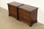 1970s Baker Furniture Style Georgian Banded Flame Mahogany and Burlwood Three-Drawer Bedside Chests, Pair For Sale - Image 5 of 14