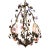 Early 20th Century French Louis XV Four-Light Porcelain Flower Chandelier For Sale
