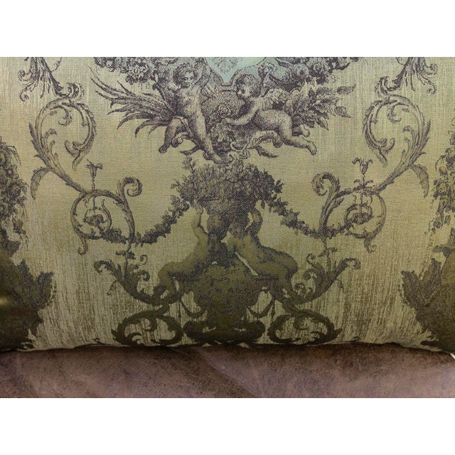 Baroque Jacquard Lumbar Cushion Cover For Sale In Los Angeles - Image 6 of 7