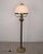 Italian-made floor lamp from the 1950s. Brass and enamelled glass. Good condition, wear from time, working, no breakage...