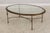 Traditional Oval Glass Top Decorator Coffee Cocktail Table For Sale - Image 3 of 15