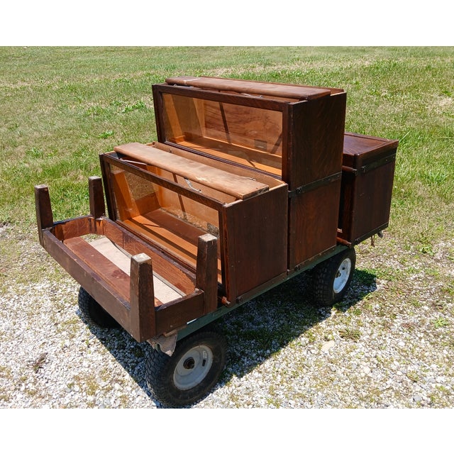 Antique Globe Wernicke 4 Sections Barrister Bookcase Quarter Sawn Oak Mission Style 1920s For Sale - Image 9 of 12