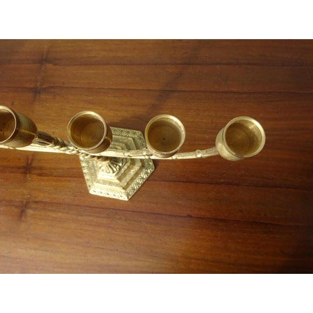 Seven-Branch Candleholder in Gilded Brass from Wainberg, 1960s For Sale - Image 13 of 15