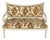 Antique French Louis XVI Style Distressed Painted Settee For Sale