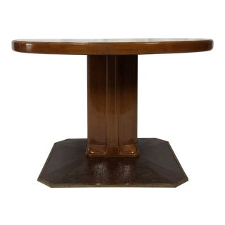 1930s Art Deco Oval Center Table For Sale