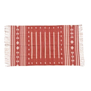Marigold Rug, 6x9, Red & White For Sale