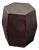 Hexagonal Embossed Leather Side Table, Vintage For Sale