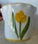 Shabby Chic Vintage Italian Hand Painted Terracotta Pottery Cache Pot Planters - Pair For Sale - Image 3 of 6
