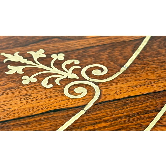 Small Regency Circular Rosewood and Brass Inlaid Centre Table, 1825 For Sale - Image 11 of 16