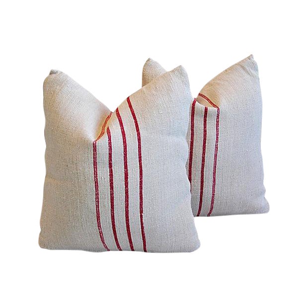 Custom Tailored European Homespun Textile Feather Down Pillows