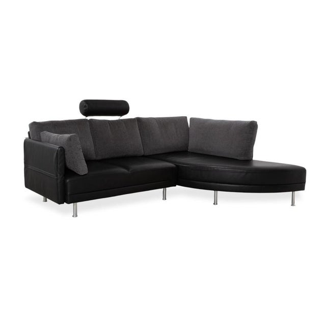Modern Divanetta Fabric Leather Corner Sofa from Brühl For Sale - Image 3 of 18