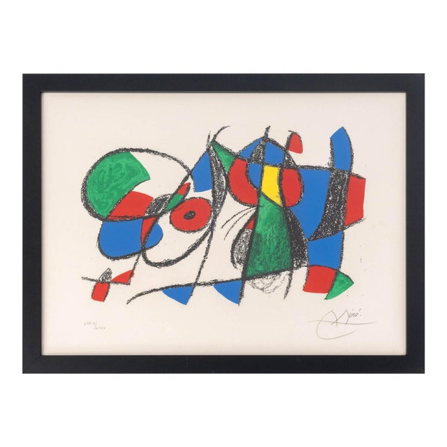 Joan Miro "Lithograph Viii" Lithograph, 1975 For Sale