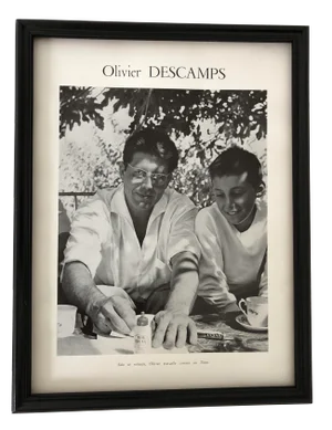 Olivier Descamps Artist France Portrait Printed Photo Framed 13x17