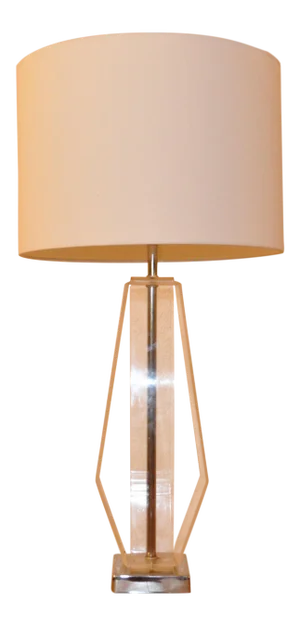Mid-Century Sculptural Lucite Table Lamp