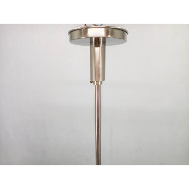 Vintage Bauhaus Chrome Pendant Light with Glass Shades, 1930s For Sale - Image 12 of 16