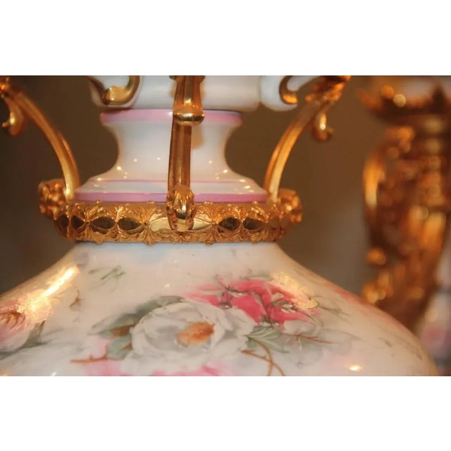 24-Carat Gold & Porcelain Chandelier, 1970s For Sale - Image 17 of 18