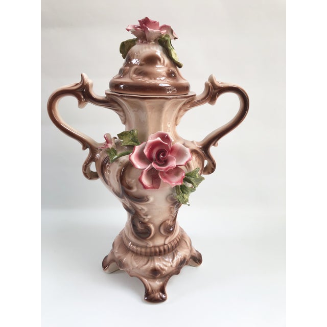 Capodimonte Italian Lidded Vase Chairish