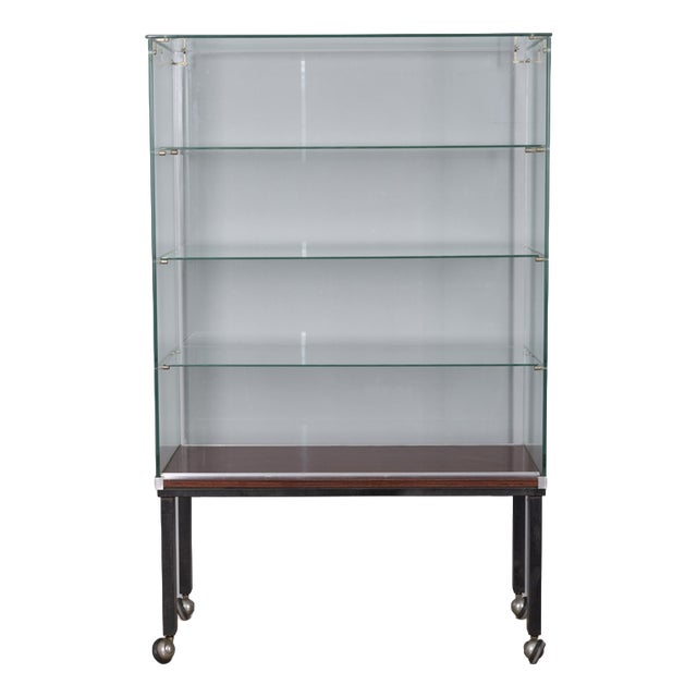 Vintage Display Shelf with Wheels from Goppion Milano, 1970s For Sale