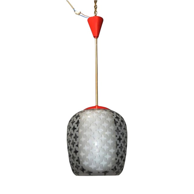 Mid-Century Cora Pendant Lamp in Brass and Glass by Wilhelm Wagenfeld for Peill & Putzler, 1960s For Sale