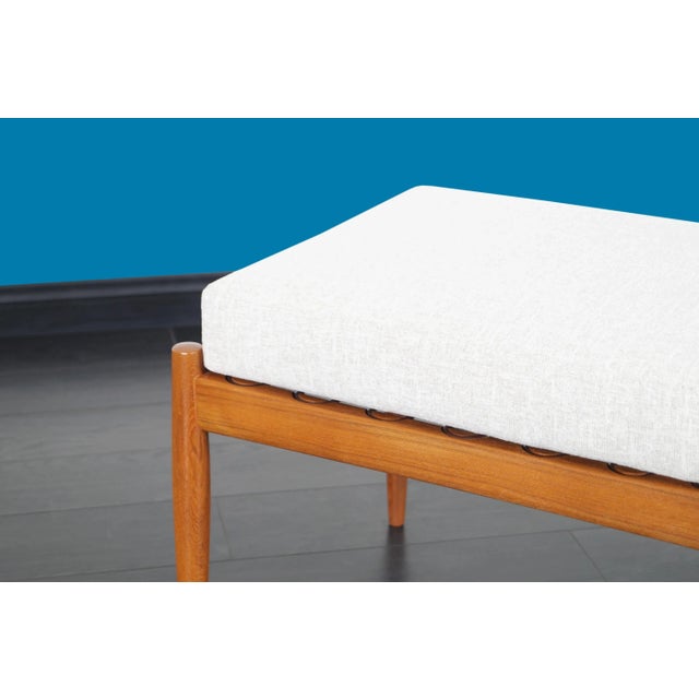 Mid-Century Modern Teak Reclining Lounge Chair and Ottoman, 1960s For Sale - Image 12 of 13