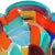 Mid 20th Century Vintage Murano Rainbow Colors Pezzato Design Italian Art Glass Mid Century Centerpiece Bowl For Sale - Image 5 of 7