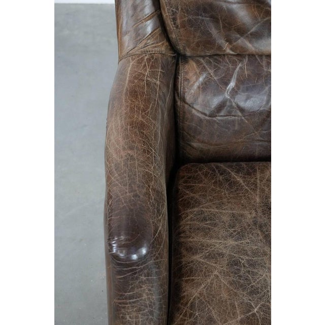 Animal Skin Vintage Armchair in Cowhide For Sale - Image 7 of 17
