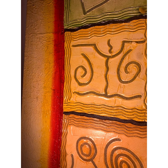 Paint Abstract Textured Mixed Media Painting on Canvas For Sale - Image 7 of 7