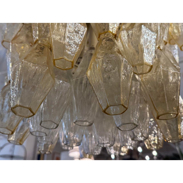 Carlo Scarpa for Venini Polyhedral Chandelier, Vintage For Sale - Image 9 of 12