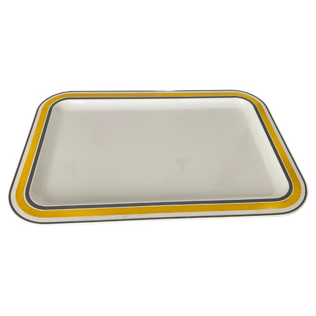 White Yellow and Grey Plastic Tray, France, 1970s For Sale - Image 10 of 10
