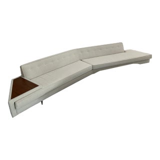 1960s White Boucle Boomerang Sofa Couch 4 Pc Set Adrian Pearsall Style For Sale