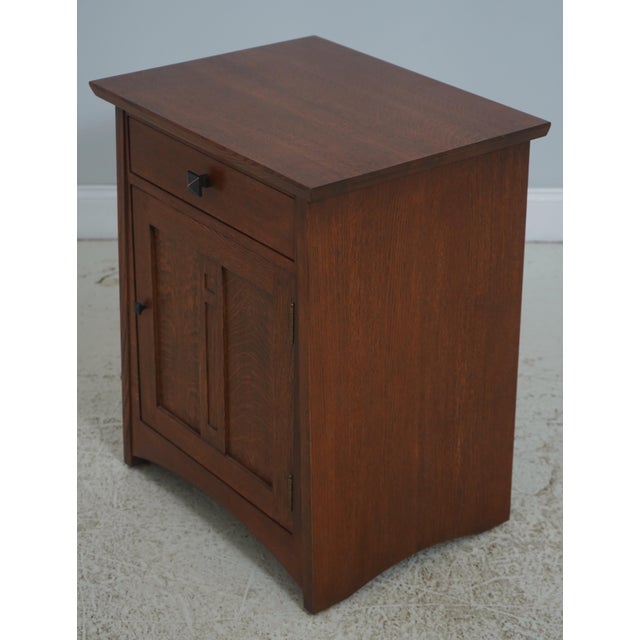 Mission Pair Stickley Mission Oak Highlands Nightstands For Sale - Image 3 of 18