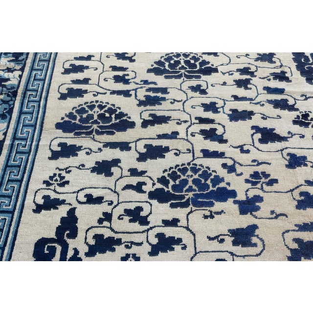 Art Deco Doris Leslie Blau Antique 1860s Chinese Peking Rug For Sale - Image 3 of 9