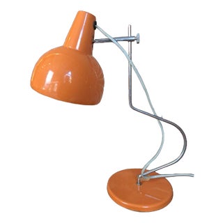Vintage Orange Table Lamp For Sale