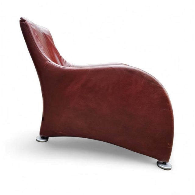 Brown Leather Lounge Chair by Gerard Van Den Berg for Montis, 1990s For Sale - Image 14 of 18