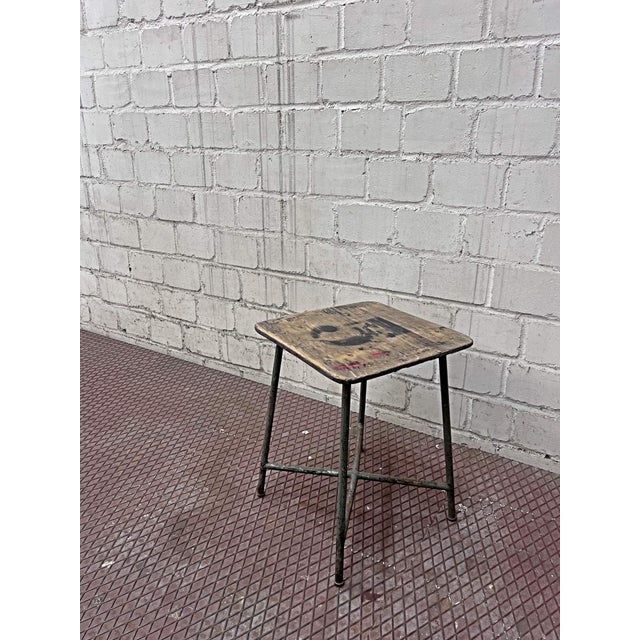 Vintage Belgian Industrial Stool, 1960s For Sale - Image 10 of 13
