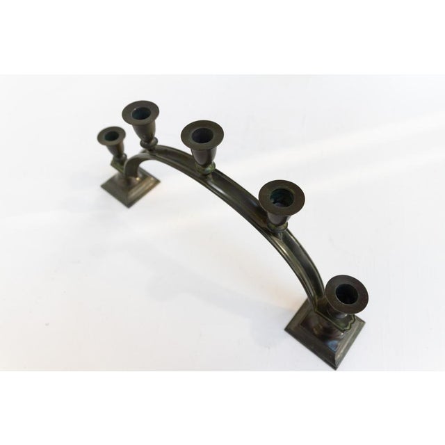 Art Deco Danish Candelabra in Disko Metal from Just Andersen, 1930s For Sale - Image 17 of 18