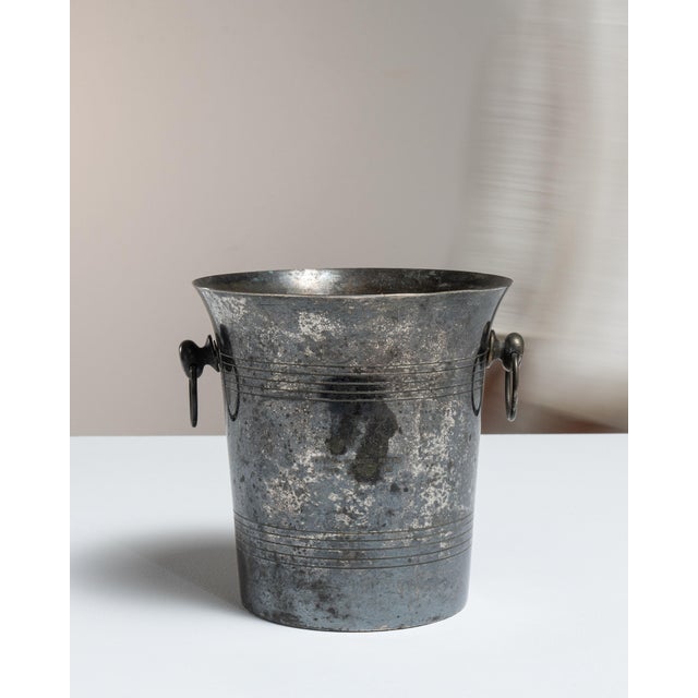 Mid 20th Century Italy Silver Ice Bucket For Sale - Image 9 of 15