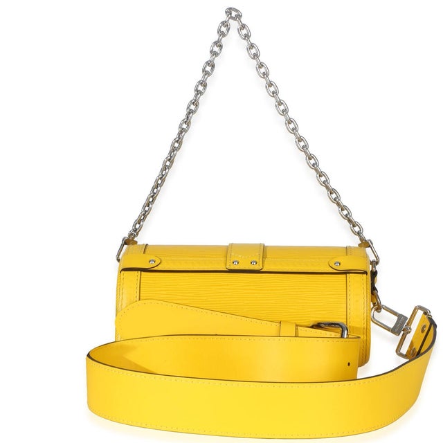 Louis Vuitton Yellow Epi Papillon Trunk Shoulder Bag For Sale - Image 4 of 8